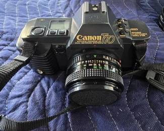 Canon T70 and Canon zoom lens 75-200mm