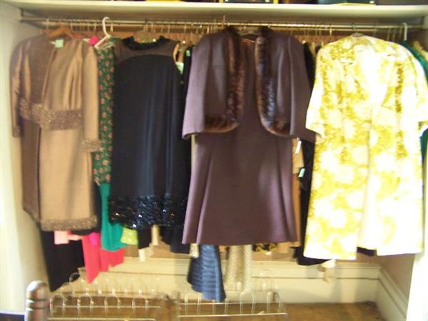 Sample of the closets full of vintage clothes