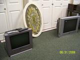 2 TVs in great condition
Stained glass window