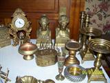 Lots of oriental brass items
