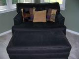 BLACK La Z Boy oversized chair & ottoman