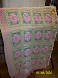 Hand knitted quilt