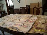 Hand stitched linen.