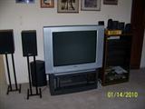 Sony 32" tv, JBL & Energy speakers, harmon/kardon stereo equipment