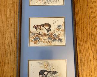 Original signed Chickadee Art