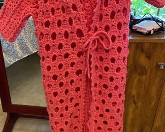 Hand Crocheted Childs Dress and Coat