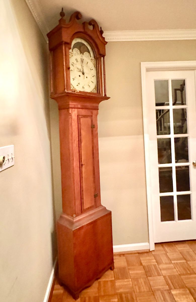 Samuel Breneiser Signed Antique Lancaster County Tall Case Grandfather Clock. 