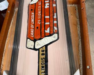 Wall art from license plates