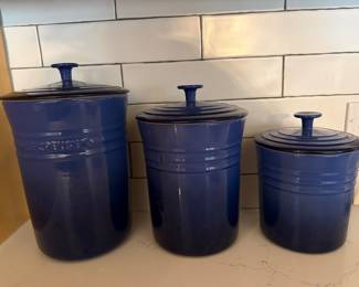 Le Creuset cannister set in blue