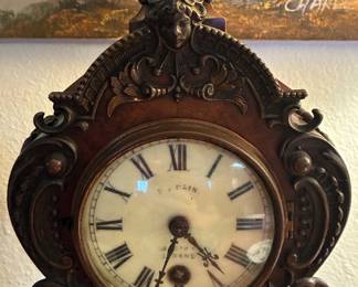 19th c. Lenzkirch walnut mantel clock