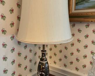 Antique cloisonné lamp