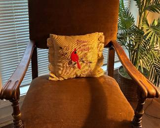 Antique Jacobean Oak Hall Chair