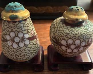 Cloisonné Salt & Pepper shakers
