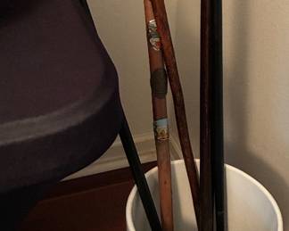 Assortment of vintage canes