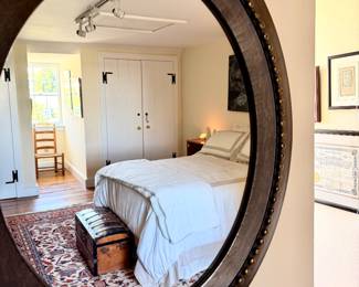 Antique oval with beads mirror