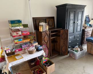 Games, toys and furniture pieces