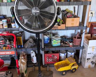 Look at that toy truck... and the fan!