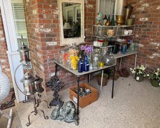Planters, flowers, lanterns and flower selections