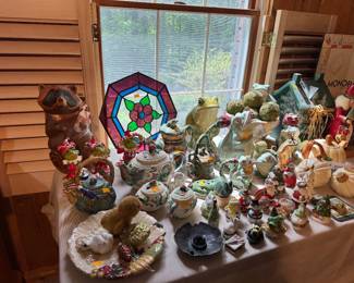 Tea pot collection a few of the many we have