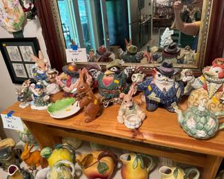 Great teapot collection including Fitz and Flloyd