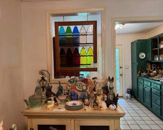 Crayon stained glass panel