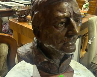 Thomas Bruneau bronze bust
