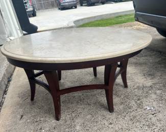 Vintage mahogany oval coffee table