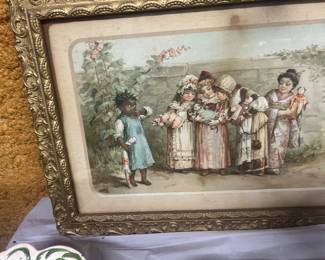 19tn century print in original frame