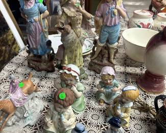 Lots of old bisque figures