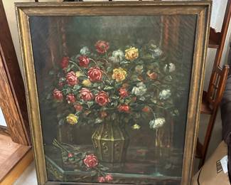 Large Vintage Oil