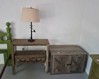Grey Side table •	30x13”, 29” H •	$30.  Hidden litterbox enclosure •	32x21”, x20 H •	$55