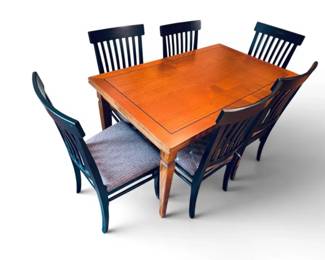 Expandable Dining Table w 6 Arhaus Furniture Chairs