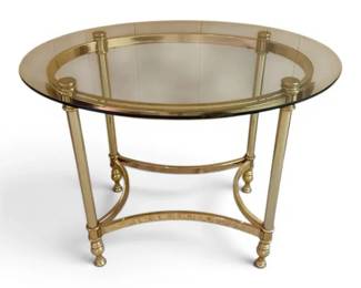 Brass Glass Side Table