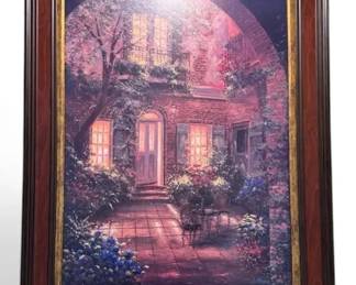 Framed Print of Spring Courtyard by J. Martin
