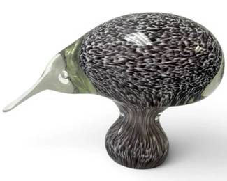 Hokitika, New Zealand Kiwi Bird Art Glass Paperweight