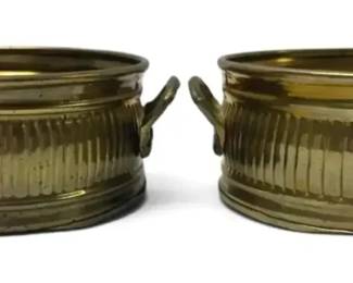 Vintage Oval Brass Planters
