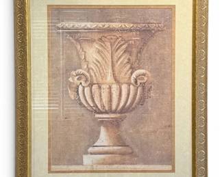 Framed Artwork of A Classical Urn Design