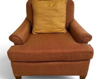 Red and Brown Patterned Armchair
