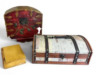 Three Colorful Trinket Boxes