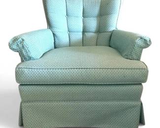 Blue Tufted Arm Chair