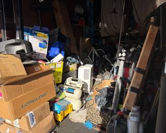 Loaded garage with lots of new/hardly used tools, household items, equipment -- more photos coming soon!