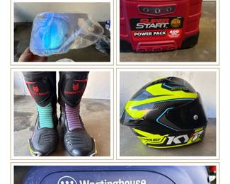 Many more moto + track/race items available--many new or hardly used!