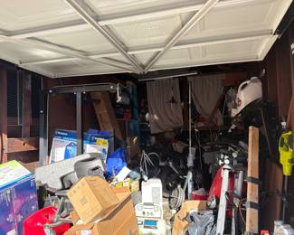 Loaded garage with lots of new/hardly used tools, equipment -- more photos coming soon!