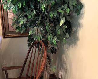 Large Artificial Tree, Vintage Resin Teddy Bear Figurine, Liberty Furniture Treasures Bow Back Arm Chair