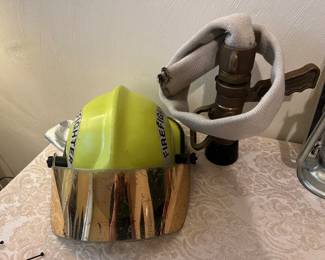 Yellow firefighter helmet 
