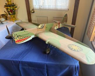 Vintage model airplane with a fox 35 engine