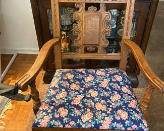 Carved oak chair