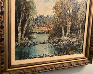 Mid century oil painting