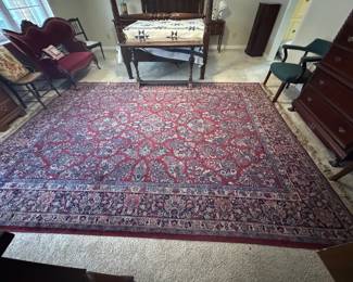 #38- $200-Karastan made in USA All wool rug style 8'8x12 - has tear
