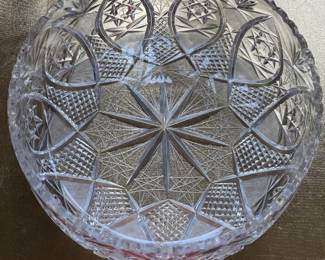 #23 -$50 - cut crystal bowl tear drop 